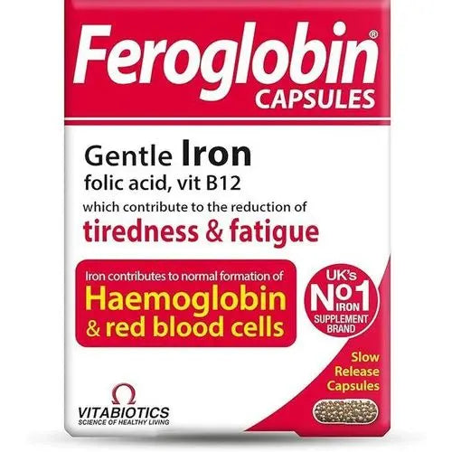 فيروجلوبين
فيتامين ب12
نقص الحديد
Iron supplement
Vitamin B12 capsules
Energy and hemoglobin support