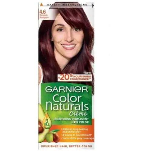 صبغة شعر برجاندي
جارنييه كولور ناتشرلز 4.6
صبغة بدون أمونيا
garnier burgundy hair dye
color naturals 4.6
ammonia free hair color