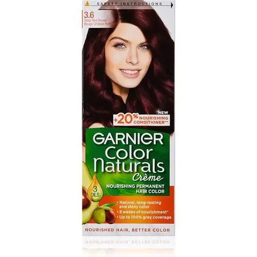 صبغة بني أحمر
جارنيه 3.6
لون شعر أحمر غامق
garnier red brown
dark red brown hair dye
ammonia free dye