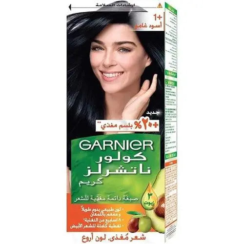 أسود غامق
صبغة جارنيه
لون شعر دائم

Deep black hair dye
Garnier Color Naturals
Ammonia-free hair color