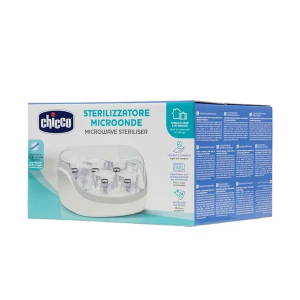 معقم ميكروويف شيكو
معقم زجاجات الرضاعة
تعقيم سريع وآمن
Chicco Microwave Sterilizer
Bottle Sterilizer for Breastfeeding
Fast & Safe Sterilization