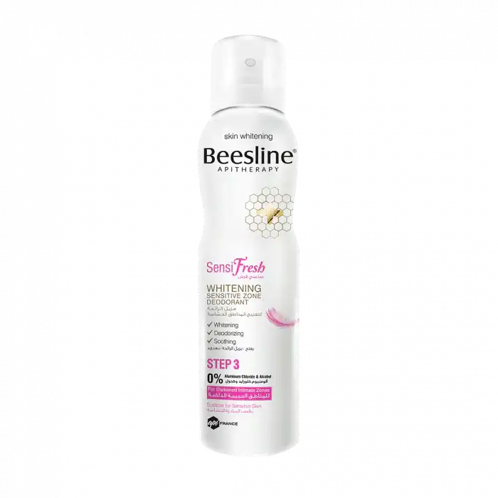 مزيل عرق للمناطق الحساسة
تفتيح المناطق الحساسة
بزلين سينسيفريش
Beesline deodorant
sensitive zone whitening
intimate deodorant