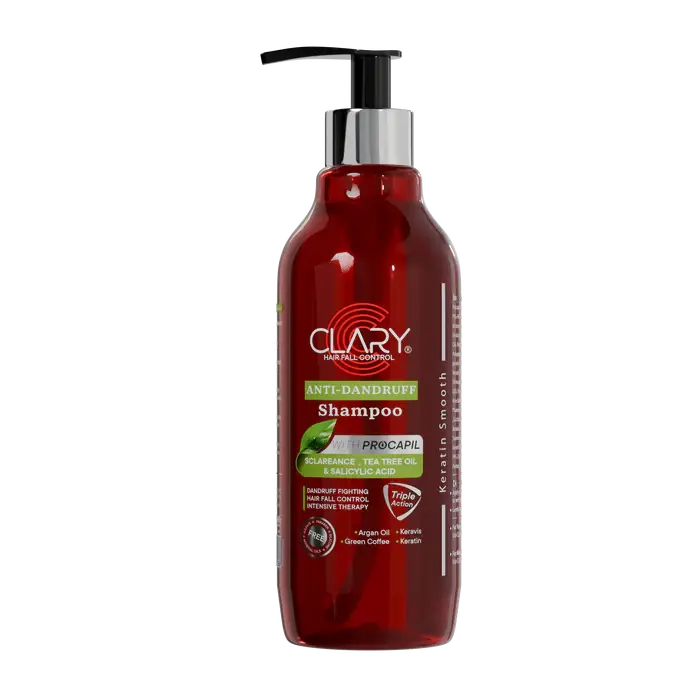 شامبو ضد القشرة
علاج حكة الرأس
شامبو كلاري
Antidandruff shampoo
Itchy scalp
Clary hair care
