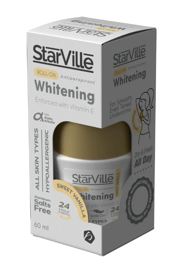 مزيل عرق
تفتيح البشرة
برائحة الفانيليا
Whitening Roll-on
Sweet Vanilla Scent
Deodorant