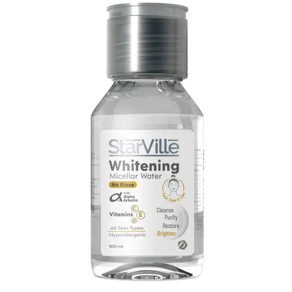 ماء ميسيلار مبيض
منظف البشرة
تفتيح البشرة
whitening micellar water
brightening cleanser
makeup remover