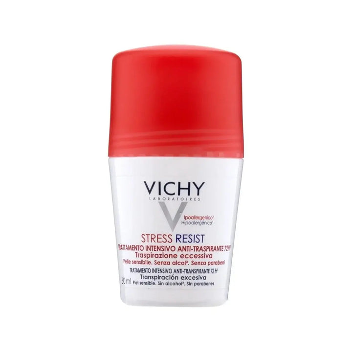 مزيل عرق فيشي رول أون
علاج مضاد للتعرق 72 ساعة
مزيل عرق مقاوم للتوتر
Vichy Stress Resist roll-on
72-hour anti-perspirant treatment
Intensive sweat protection
