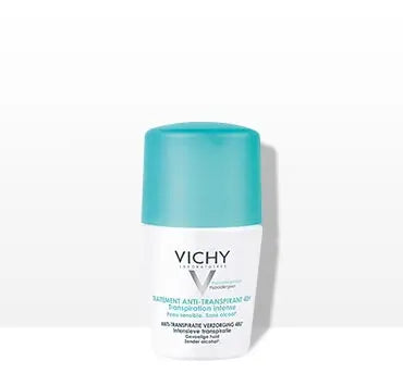 مزيل عرق فيشي رول أون
علاج مضاد للتعرق 48 ساعة
مزيل عرق فعال للبشرة الحساسة
Vichy 48-hour anti-perspirant roll-on
Intensive sweat protection treatment
Long-lasting roll-on deodorant