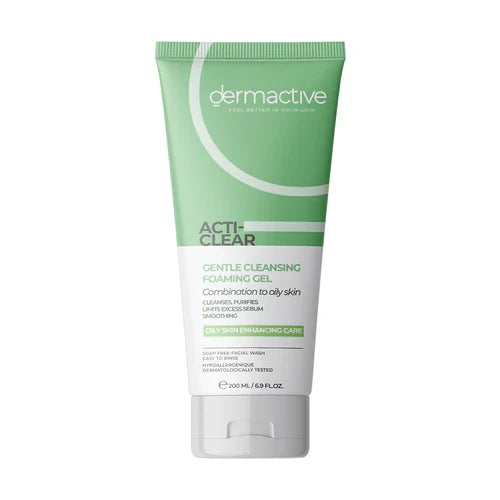 جل تنظيف ديرماكتيف اللطيف
جل ACTI-CLEAR لتنظيف البشرة
تنظيف البشرة من ديرماكتيف
Dermactive ACTI-CLEAR gentle cleansing gel
Gentle cleanser for acne-prone skin
Dermactive deep cleansing gel