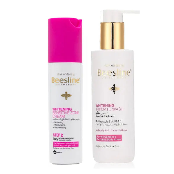 غسول المناطق الحساسة
كريم تفتيح المناطق الحساسة
بزلين للعناية الشخصية
Beesline intimate wash
Whitening sensitive cream
Intimate care set