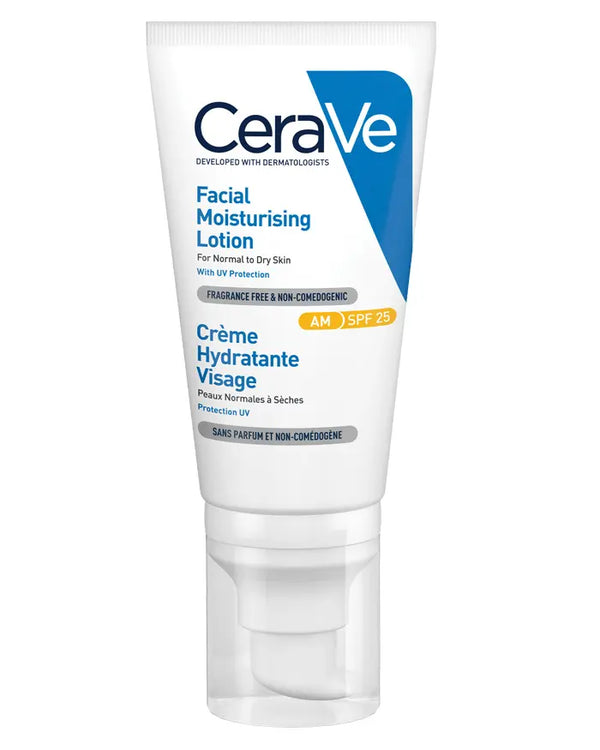 لوشن سيرافي صباحي
كريم مرطب مع واقي شمس
ترطيب وحماية من الشمس
CeraVe AM moisturizer
Face lotion with sunscreen
Daily moisturizer with SPF