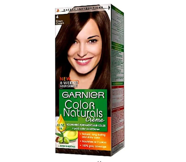صبغة شعر بني
جارنييه كولور ناتشرلز بني
صبغة بزيوت طبيعية
garnier brown hair dye
color naturals 4 brown
ammonia free hair color
