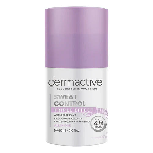 مزيل عرق درماكتيف
مكافحة التعرق ثلاثي التأثير
مزيل عرق طويل الأمد
Dermactive sweat control
Triple effect deodorant
Long-lasting sweat protection
