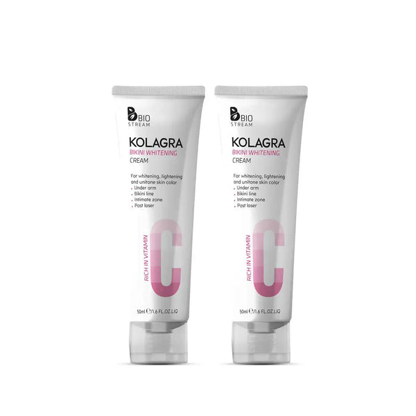 كريم تفتيح منطقة البيكيني
عرض 1+1 كولاجرا
كريم تفتيح المناطق الحساسة
Bikini whitening cream
Kolagra 1+1 offer
Sensitive area whitening cream